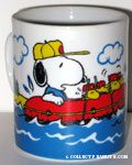Snoopy & Woodstocks in rubber raft in the rapids Mug