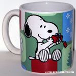 Snoopy holding Christmas Gift Mug
