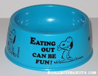 Snoopy Blue Dog Dish
