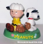 Charlie Brown & Snoopy Baseball Salt and Pepper Shakers