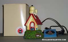 Snoopy on Doghouse with candle inside Lamp
