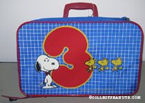 Snoopy & Woodstocks with number 3 Suitcase