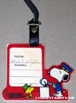 Snoopy ticket taker and Woodstock Luggage Tag
