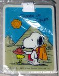 Snoopy & Woodstock in front of Pyramids Luggage Tag