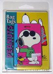 Joe Cool & Woodstock leaning against school Bag Tag