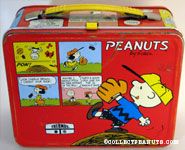 Charlie Brown on Pitcher's Mound and Cartoon Lunch Box