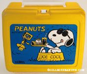 Joe Cool sitting in Dogdish Lunch Box