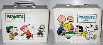 Lucy, Charlie Brown and Linus Playing Baseball Lunch Box