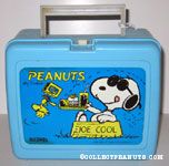 Joe Cool sitting in Dogdish Lunch Box