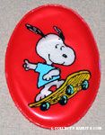 Snoopy on Skateboard oval Magnet