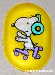 Snoopy roller skating with headphones Magnet