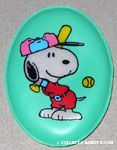 Snoopy at bat in baseball uniform Magnet