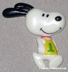 Snoopy running in jersey Magnet