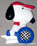  Snoopy playing tennis Magnet