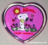 Snoopy hugging Woodstock Knott's Camp Snoopy Heart Magnet