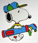  Golfing Snoopy Magnet
