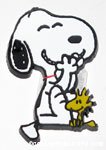  Snoopy laughing with Woodstock Magnet