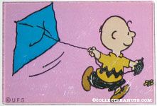 Charlie Brown flying kite