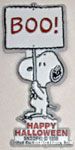 Snoopy holding sign