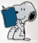 Snoopy reading Book Magnet