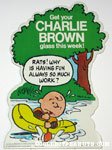Charlie Brown 'Rats!' Glass Promo