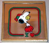 Snoopy with baseball in his mouth Mirror