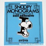 Snoopy with letter I Plastic Monogram