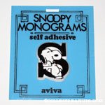 Snoopy with letter S Plastic Monogram