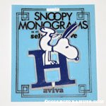 Snoopy with letter H Plastic Monogram