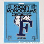 Snoopy with letter F Plastic Monogram