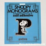 Snoopy with letter P Plastic Monogram