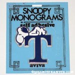Snoopy with letter T Plastic Monogram