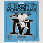 Snoopy with letter M Plastic Monogram