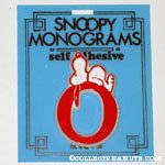 Snoopy with letter O Plastic Monogram