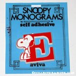 Snoopy with letter E Plastic Monogram