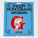 Snoopy with letter G Plastic Monogram