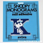 Snoopy with letter K Plastic Monogram