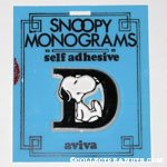 Snoopy with letter D Plastic Monogram