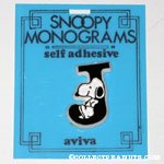 Snoopy with letter J Plastic Monogram