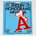 Snoopy with letter A Plastic Monogram