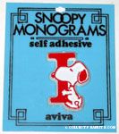 Snoopy with letter I Plastic Monogram