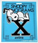 Snoopy with letter X Plastic Monogram