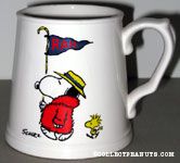 Snoopy & Woodstock fans with 'Rah' Flag mug