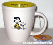 Snoopy sitting next to Lucy 'If everybody agreed with my, they'd be right!' Mug