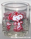 Snoopy & Woodstock dancing 'Life is too short...' Glass