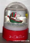 Snoopy & Woodstock riding in sleigh Snowglobe Music box