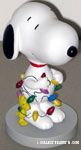 Snoopy & Woodstock with Christmas lights Nodder