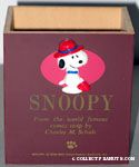 Snoopy in hat holding bag Wood Pencil Cup