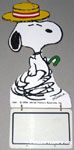 Snoopy dancing with straw hat and cane Memo Board