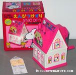  Snoopy and Woodstock living in Pink & White House pencil sharpener 